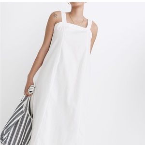 Madewell Linen Cotton Princess-Seamed Midi Dress - Medium